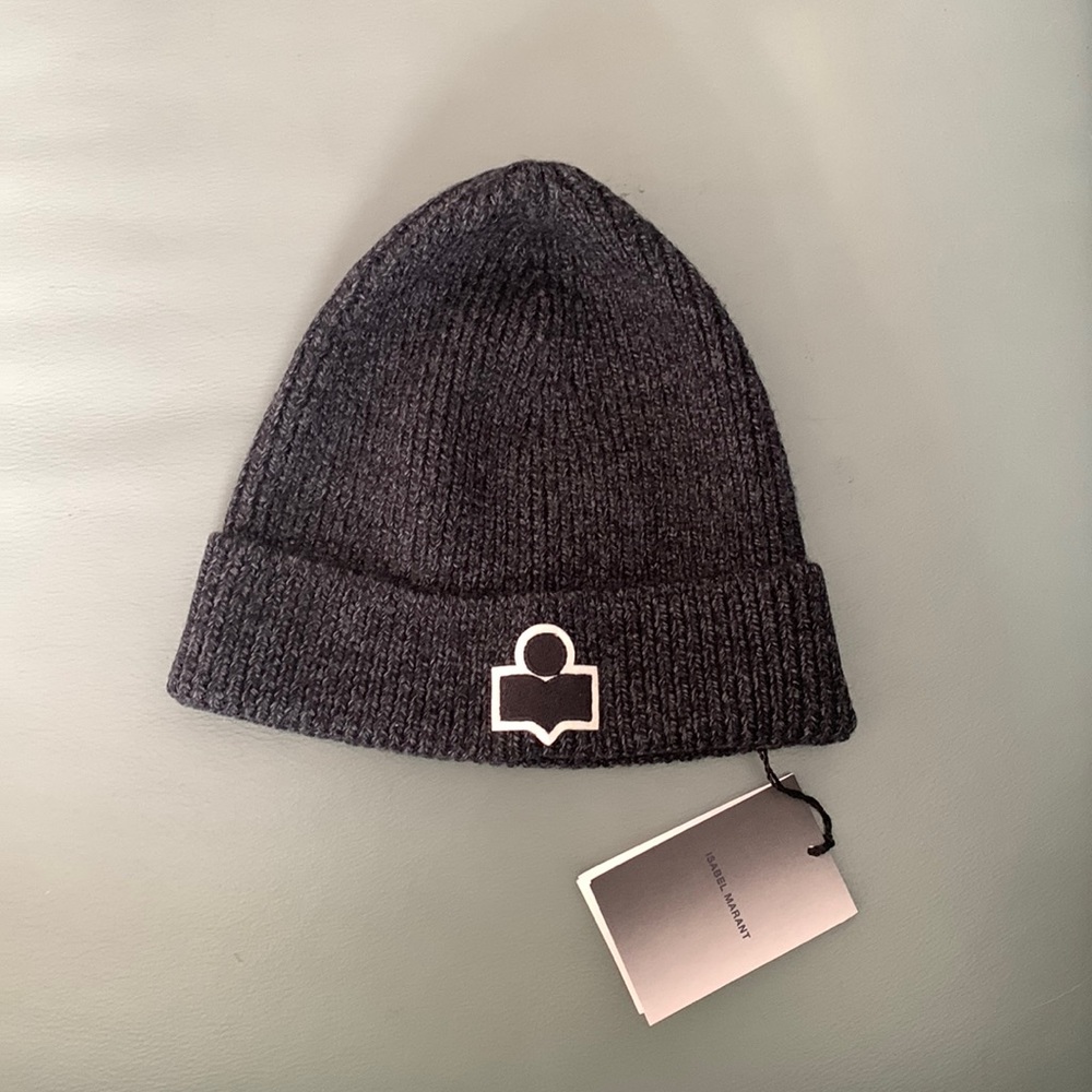 Isabel Marant Isable Marant Bayle Logo Merino Wool Beanie